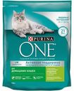 Корм Purina ONE для домашних кошек с индейкой и злаками 750г