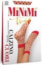 Носки женские MiNiMi Cuori Сердечки цвет: caramello-rosso/телесный-красный, 20 den