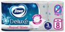 Туалетная бумага для личной гигиены Zewa Deluxe с перфорацией трехслойная 8 шт