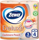 Бумага туалетная Zewa Deluxe Персик 3 слоя, 4шт