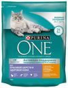 Сухой корм Purina ONE с курицей и злаками для красивой шерсти и контроля образования волосяных комков для кошек 750 г