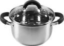 Кастрюля HOMECLUB Comfort, с силиконовыми ручками, нержавеющая сталь, индукция, 2.5л Арт. GS-4