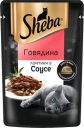 Влажный корм для кошек Sheba Ломтики в соусе с говядиной, 75 г
