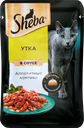 Корм консервированный для взрослых кошек SHEBA ломтики в соусе с уткой, 75г