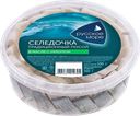 Сельдь РУССКОЕ МОРЕ, Филе кусочки в масле с укропом, 500г