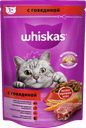 Корм сухой для взрослых кошек WHISKAS Вкусные подушечки с нежным паштетом, Аппетитный обед с говядиной, 350г