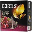 Чай черный Curtis Isabella Grape с кусочками красного винограда и лепестками цветов в пирамидках 1,8 г x 20 шт