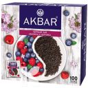 Чай AKBAR Малина и черника, черный пакетированный 100х1,5г