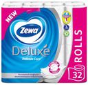 Бумага туалетная Zewa Deluxe Белая 3 слоя, 32 рулона