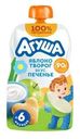 Пюре фруктово-молочное Агуша яблоко-творог-печенье 90г