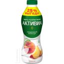 Биойогурт АКТИВИА питьевой персик 2,1%, 870г