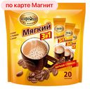 Кофе МОСКОВКАЯ КОФЕЙНЯ НА ПАЯХЪ, 3в1, мягкий, растворимый, 20пакетиков