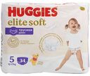 Подгузники-трусики Huggies Elite Soft 5 (12-17 кг), 34 шт.