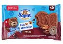 Пирожное бисквитное «Барни» Фан сэндвич с какао и с начинкой с кусочками темного шоколада, 180 г