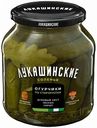 Огурчики по-старорусски Лукашинские соленья с зеленью и дубовым листом, 670 г