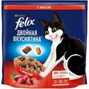 Корм для взрослых кошек сухой Felix Двойная вкуснятина с мясом, 1,3 кг