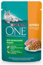 Корм для домашних кошек Purina ONE с курицей и морковью, 75 г