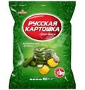 Чипсы Русская Картошка картофельные со вкусом малосольных огурцов, 105г