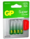 Батарейки GP Super АAА LR03 3+1 шт. 24A3/1PPS-2CR4