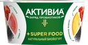 Биойогурт "Активиа" Персик, гуава, ягоды годжи, семена базилика, 140 г