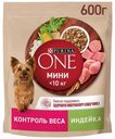 Сухой корм Purina One Мини с индейкой-рисом для контроля веса собак 600 г