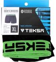 Трусы-боксеры мужские бесшовные Teksa MBX 005 цвет: чёрно-зеленый, XLр-р
