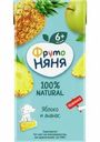 Сок детский ФрутоНяня Яблоко и ананас с 6 месяцев, 200мл