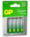 Батарейки алкалиновые GP Super AA/LR6, 4шт