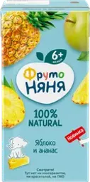Нектар фруктовый ФРУТОНЯНЯ Яблоко и ананас, с 6 месяцев
