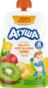 Пюре фруктово-ягодное детское АГУША Яблоко, банан, клубника и киви, с 8 месяцев, 90г