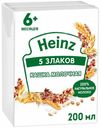 Каша Heinz 5 злаков молочная с 6 месяцев 200 мл