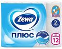 Туалетная бумага Zewa Плюс белая 2 слоя, 12 рулонов