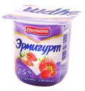 Йогуртный продукт 7.5% «Ehrmann» Эрмигурт Клубника-земляника, 115 г, 115 мл