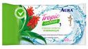 Влажные салфетки AURA TROPIC COCKTAIL освежающие в асс-те, 60 шт