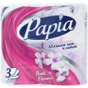 Бумага туалетная Papia Балийский Цветок 3 слоя 4шт