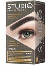 Крем-краска для бровей Studio Professional Татуаж Black,без аммиака