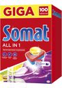 Средство для мытья посуды SOMAT  ALL IN 1 Лимон-лайм  в посудомоечной машине 100таб