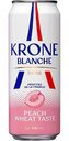 Пивной напиток Krone Blanche Biere Peach 4,5 % алк., Россия, 0,45
