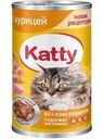 Корм влажный Katty с курицей в соусе для кошек 415г