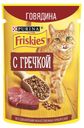 Корм для взрослых кошек Friskies с говядиной и гречкой в подливе, 75 г