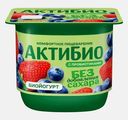 Биойогурт клубника и черника без сахара Актибио 3% 130г