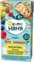 Кашка ФрутоНяня овсяная с яблоком, земляникой, малиной и черникой 0.2 л