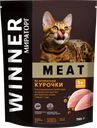 Корм сухой для взрослых кошек WINNER Meat из ароматной курочки, старше 1 года, 750г