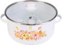 Кастрюля HOMECLUB Enamel, деколь, в ассортименте, 4.8л