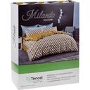 Комплект постельного белья семейный Milando Плетение тенсель цвет: серый/коричневый/горчичный, 5 предметов