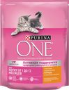 Корм сухой для котят PURINA ONE Kitten с курицей и цельными злаками, 750г