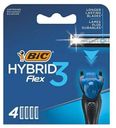 Кассеты для бритвенного станка Bic Flex 3 Hybrid 3 лезвия 4 шт