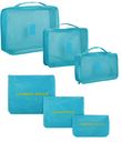 Набор органайзеров в багаж Selecta travel 6 шт. голубого цвета