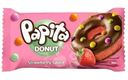 Кекс Papita Donut с какао-глазурью, клубничной начинкой и цветным драже 40г