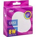 Лампа светодиодная REV GX53 3000К теплый белый свет, 8 Вт